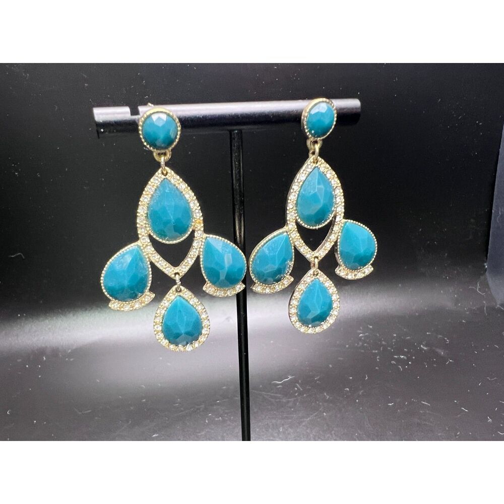 Green Chandelier Earrings